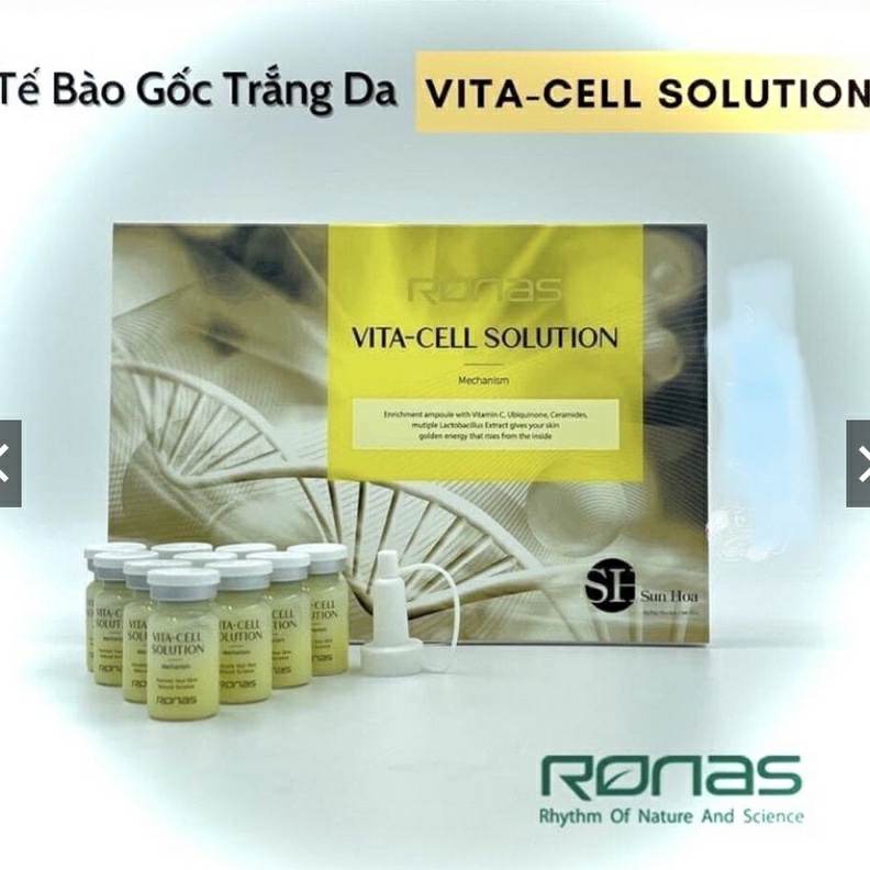 Hộp 10 lọ Tế bào gốc ronas vàng chăm sóc da