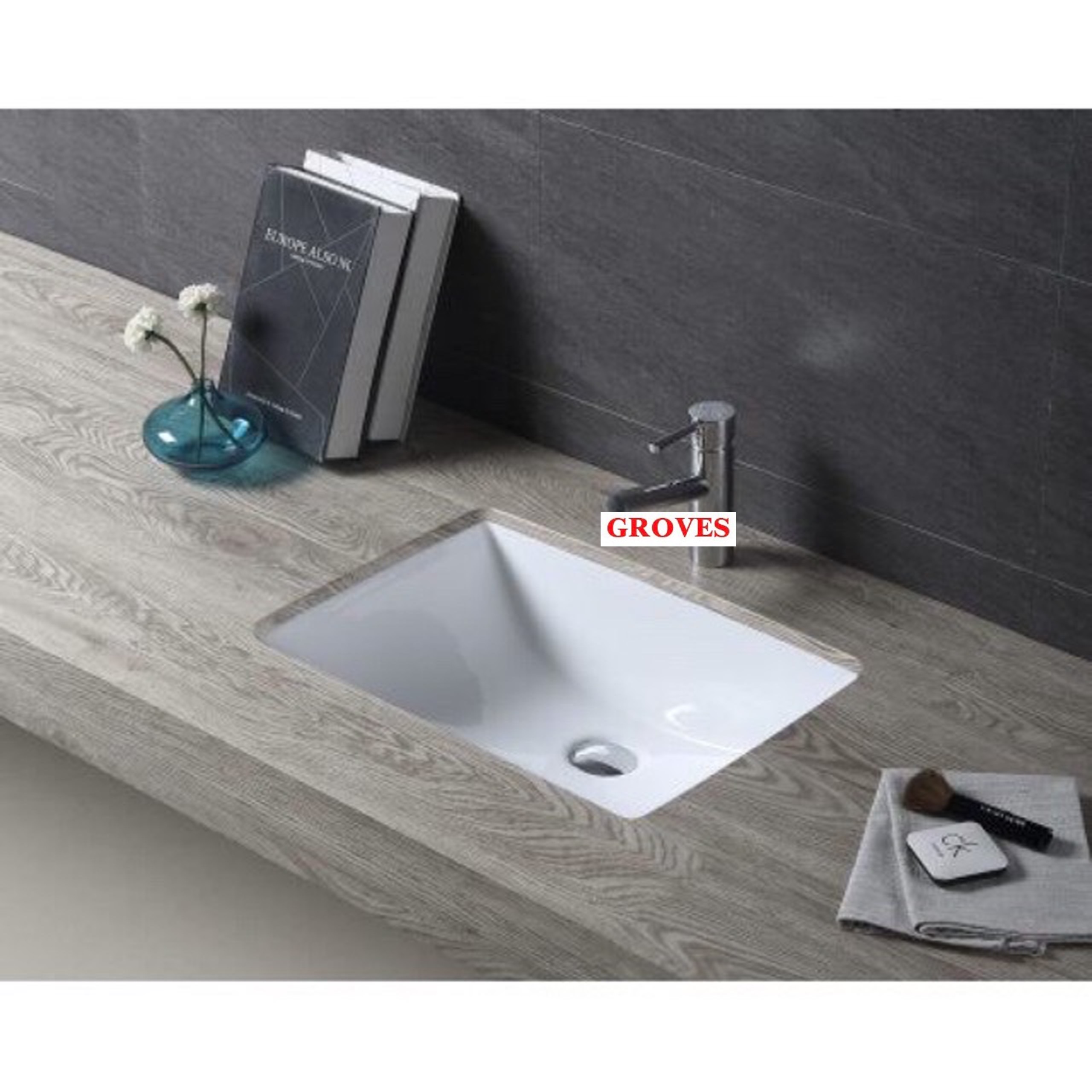 CHẬU RỬA MẶT, LAVABO ÂM BÀN NHẬP KHẨU CAO CẤP GROVES GRV 1803