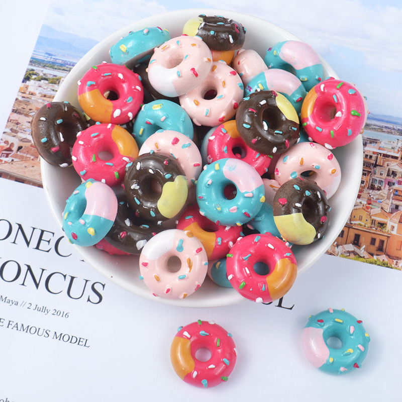 Charm Slime Squishy, Bánh Donut nhiều màu