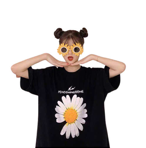 [HCM]Áo Thun Nữ Tay Lỡ Phom Rộng In Hình Bông Hoa Thời Trang Xuân Hè Mẫu Mới Adc 45