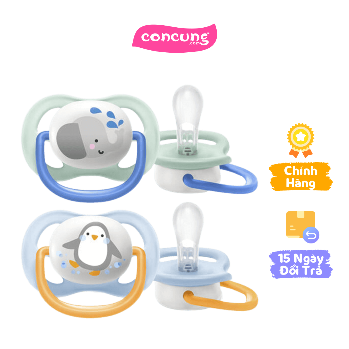 Ty ngậm Philips Avent ultra air hình thú 0-6M