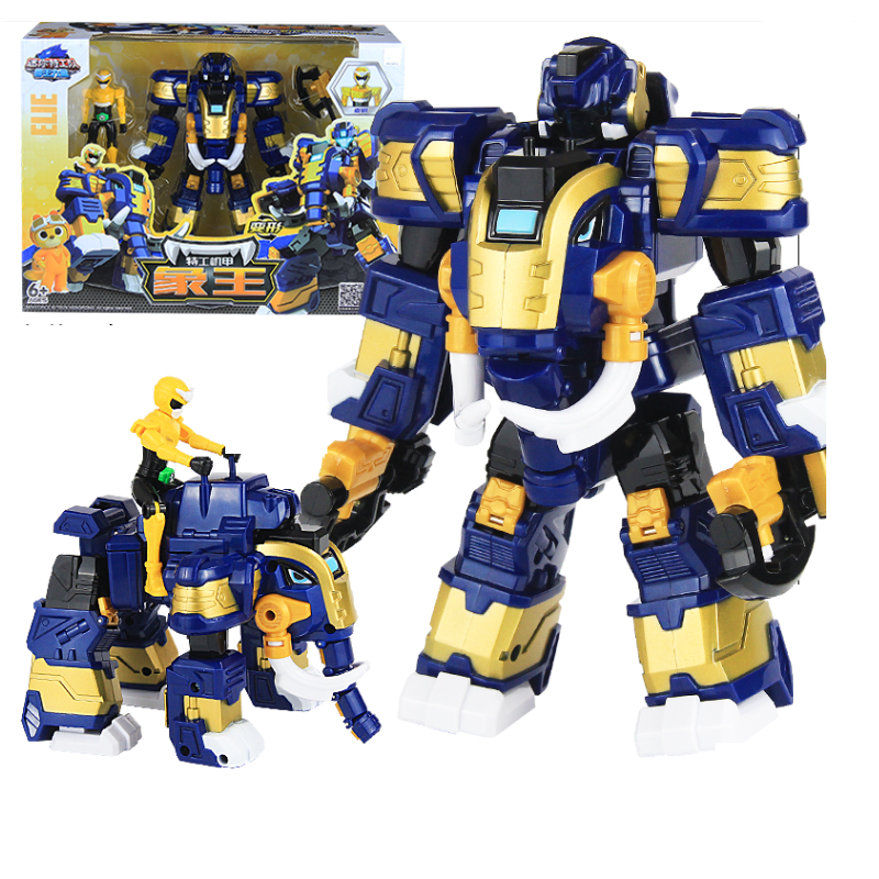 Robot Chiến binh thú Voi Elie và siêu nhân Max can đảm đồ chơi trẻ em biệt đội siêu nhân nhí miniforce mùa 4