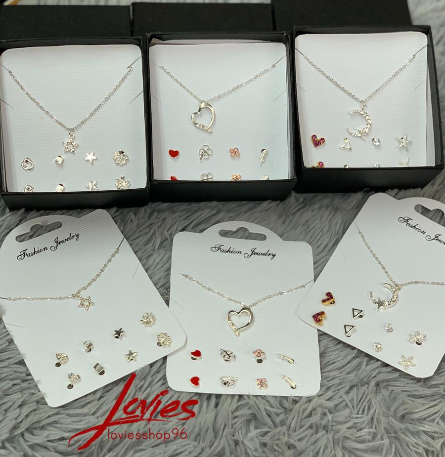 [HCM]SET BÔNG TAI KÈM DÂY CHUYỀN SIÊU YÊU