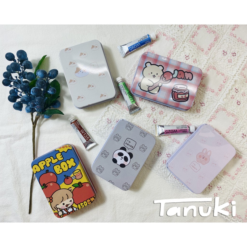 Hộp thiếc bóp màu nước rỗng/có pan