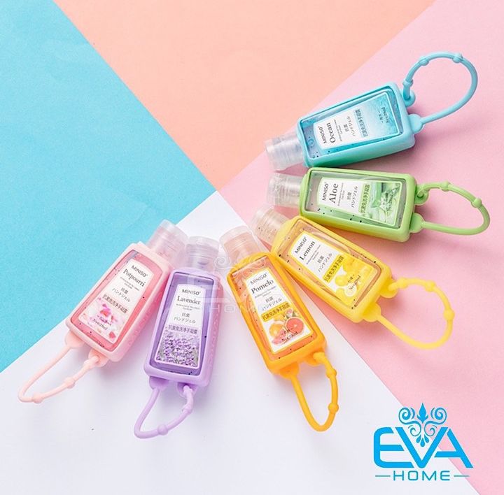 [HCM]Gel Rửa Tay Khô Kháng Khuẩn 30 Ml Cute Kèm Vỏ Bọc Silicone Sắc Màu Treo Tiện Lợi