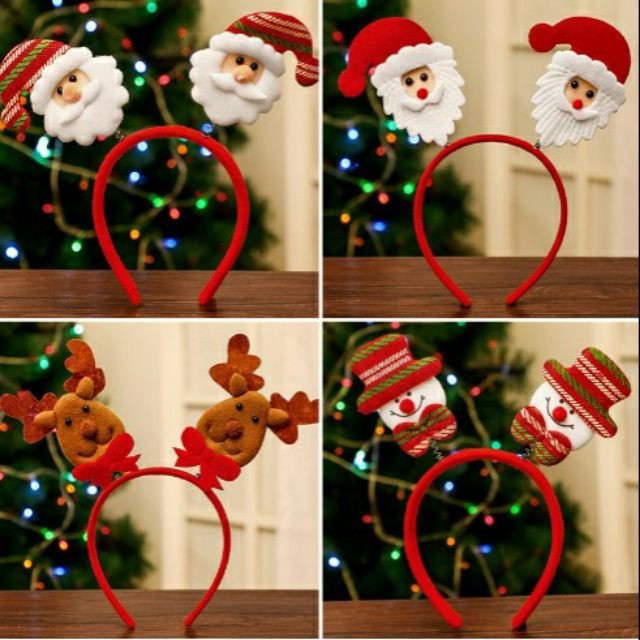 Cài tóc Noel có đèn led ngộ nghĩnh dành cho bé