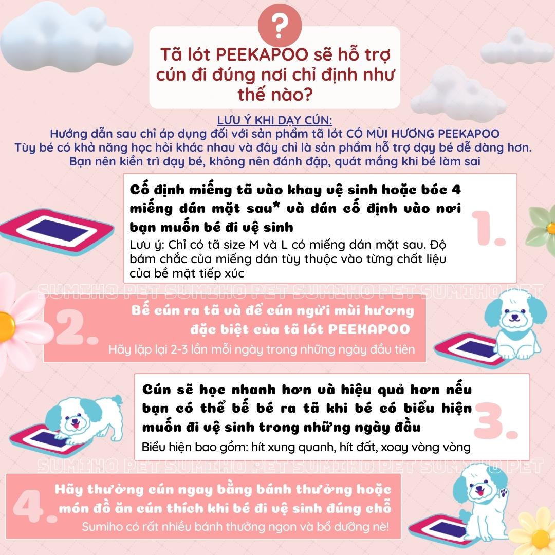 Tã lót cho chó Peekapoo (có mùi hương hỗ trợ khử mùi, ngừa khuẩn) hỗ trợ cún cưng đi vệ sinh đúng chỗ (tặng xúc xích)