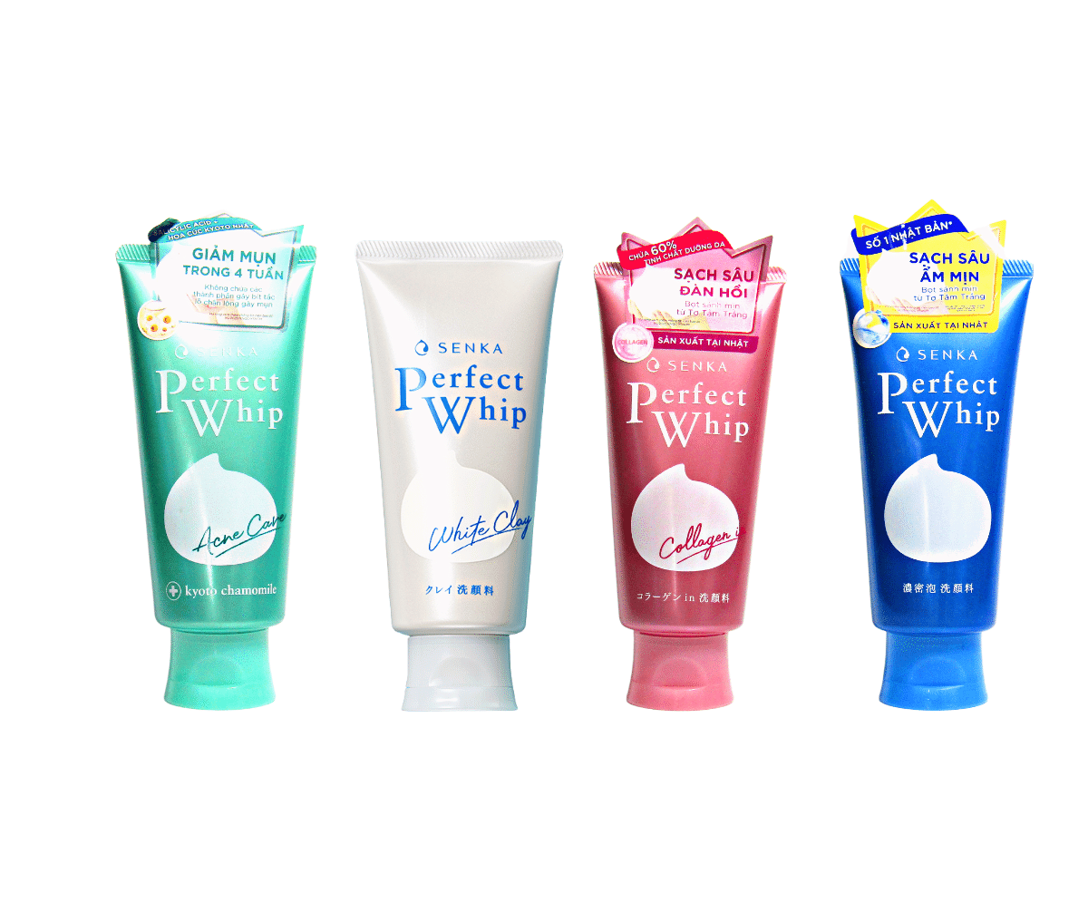 Sữa rửa mặt tẩy trang Senka Perfect Whip làm sạch bụi bẩn, bã nhờn và lớp trang điểm cho mọi loại da (120g) - Zavenci Offical