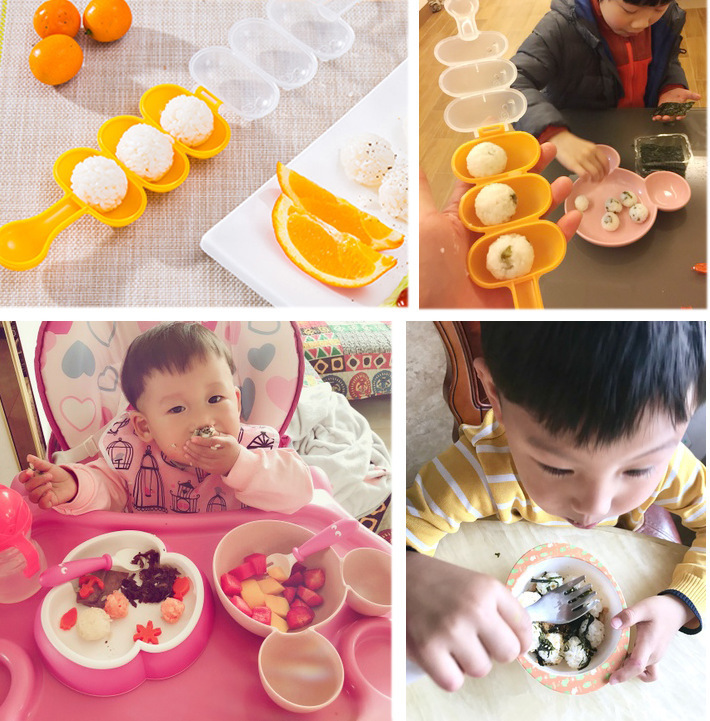 Khuôn lắc cơm Bento kèm thìa