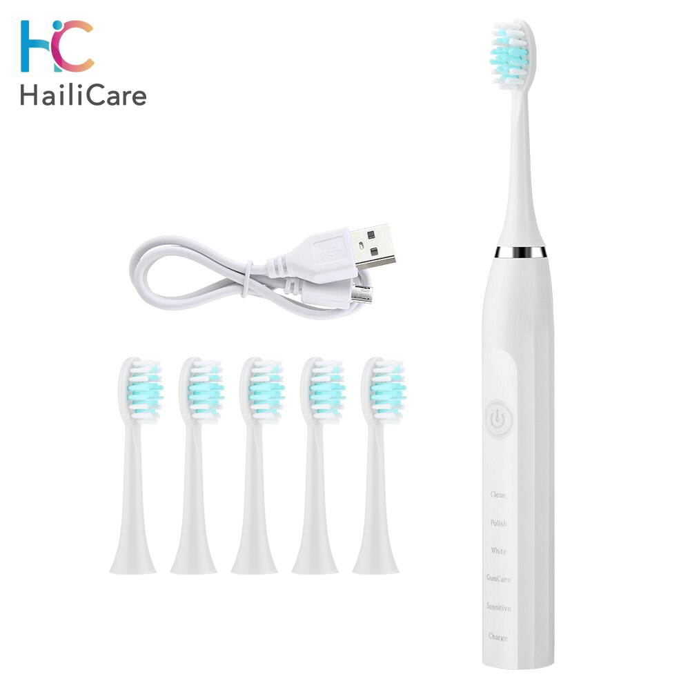 Hailicare Bàn chải đánh răng điện âm thông minh Không thấm nước Làm trắng răng Chăm sóc răng miệng (Sản phẩm có nhiều phiên bản lựa chọn vui lòng chọn đúng sản phẩm cần mua)