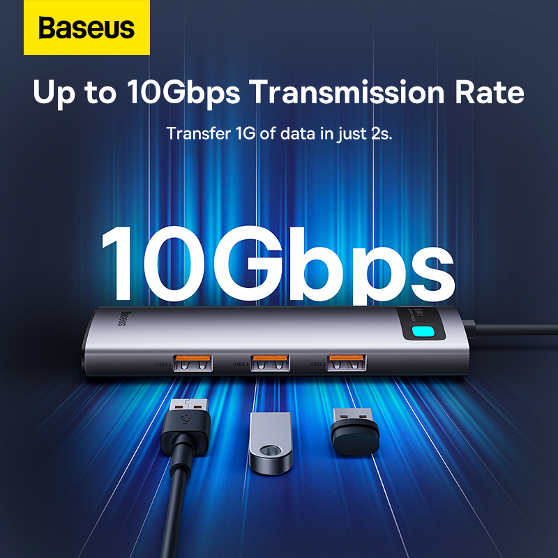 Hub Mở Rộng Đa Năng Baseus StarJoy 8-Port Type-C HUB Adapter