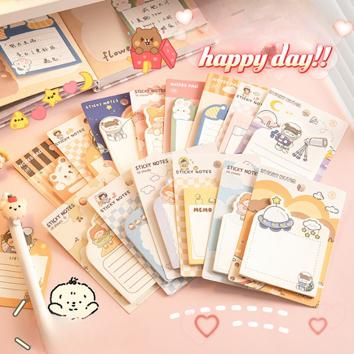 Set 30 tờ giấy note cute lovelyhouse note30cute