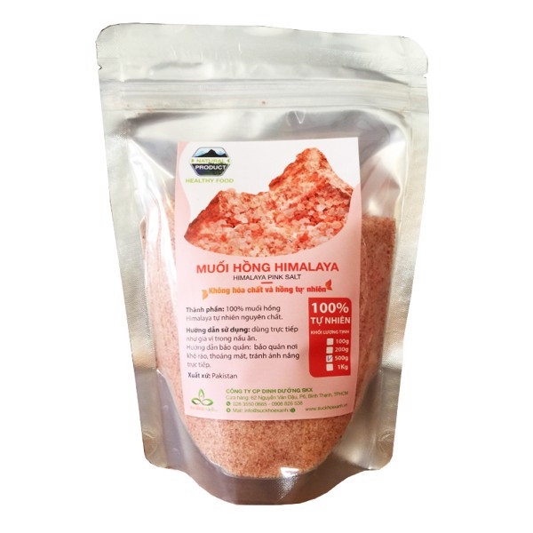 Muối hồng Himalaya dạng mịn 500g