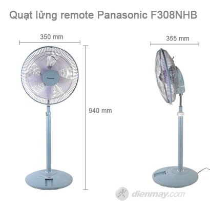 Quạt đứng Panasonic F-308NHB(Xanh)/F-308NHP (Hồng)