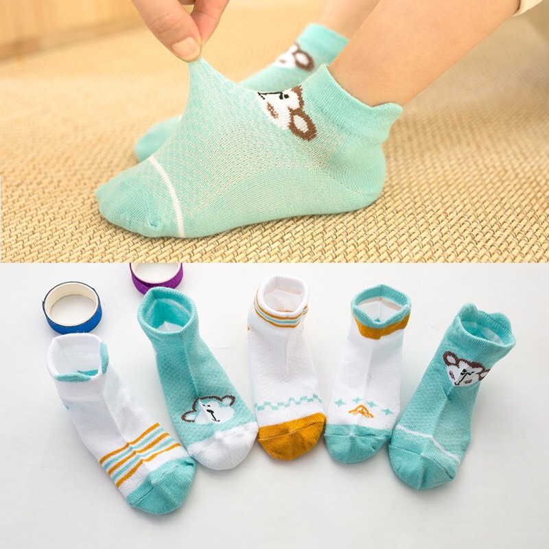 Set 5 đôi tất hoạt hình cho bé yêu