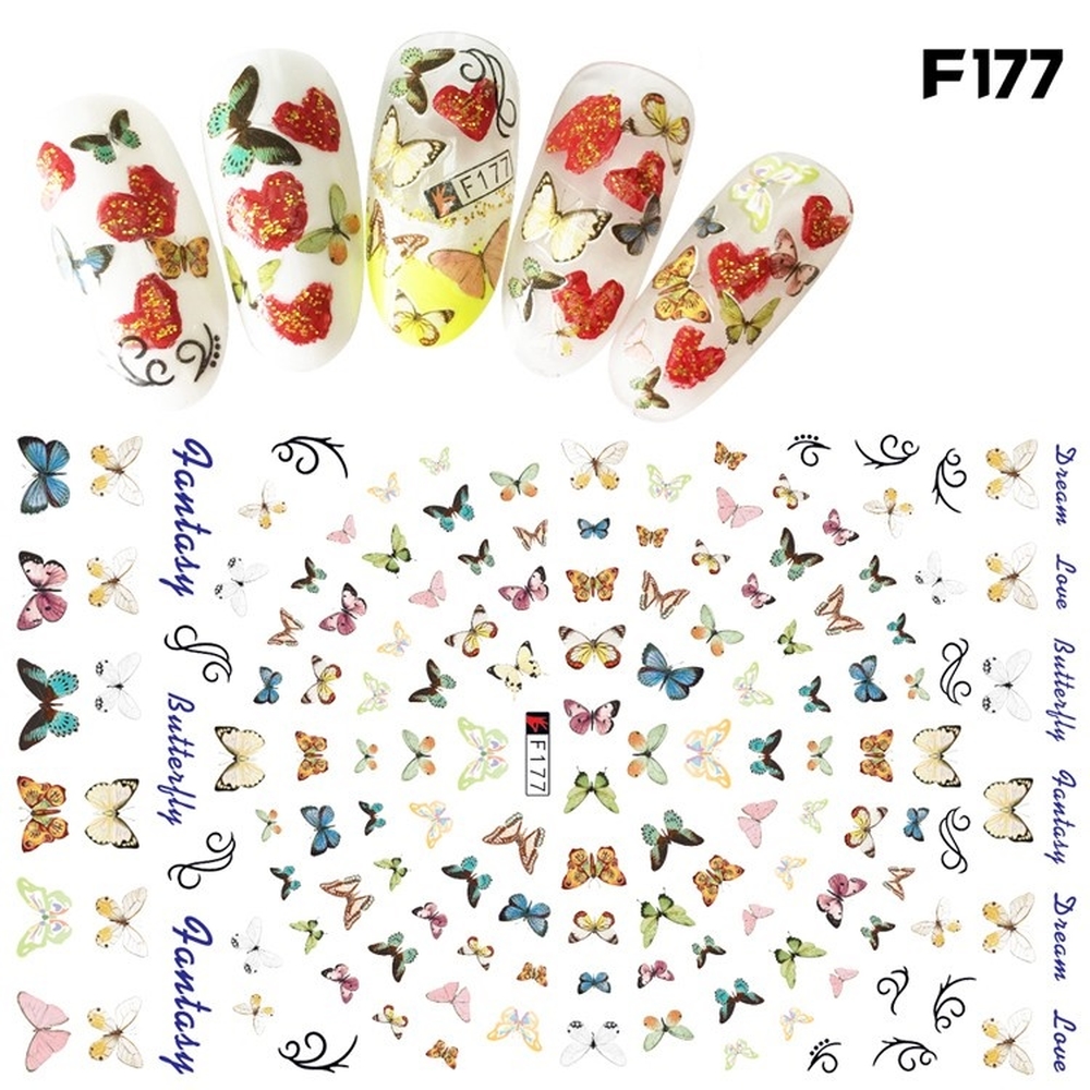 Sticker Dán Móng Bướm 3D