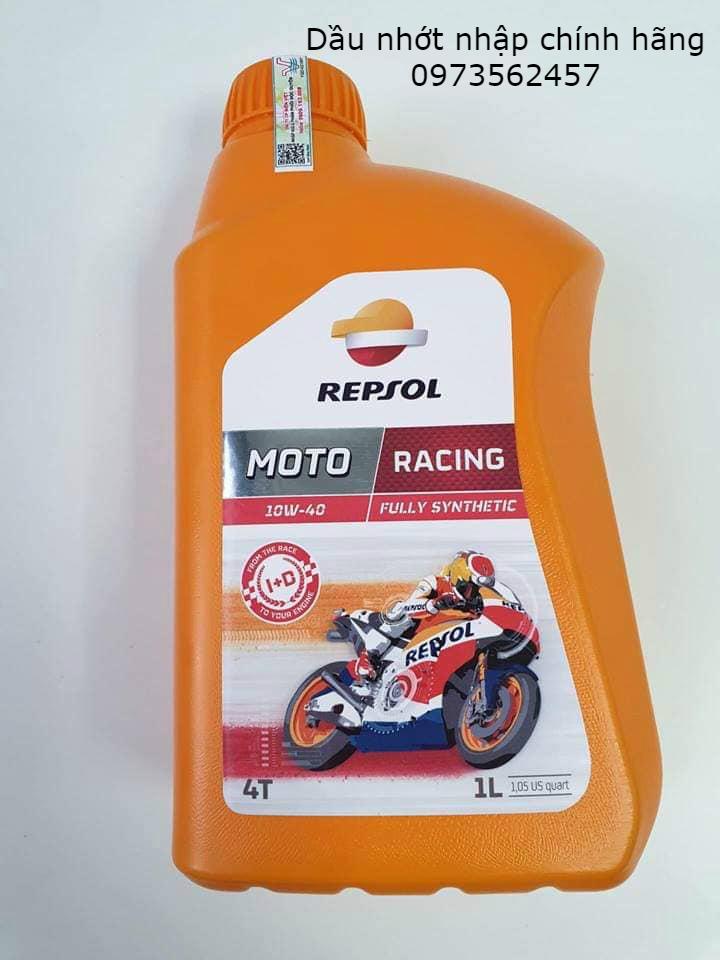 (Tem nhập khẩu Vietsea) Nhớt nhập khẩu REPSOL RACING 4T 10W40