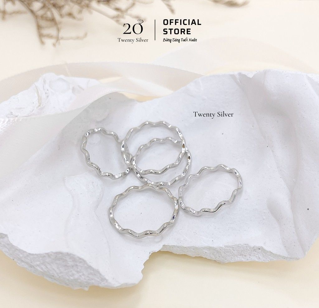 Nhẫn bạc sóng lượn cá tính nlarj3467 twenty silver. nhẫn bạc nữ 925