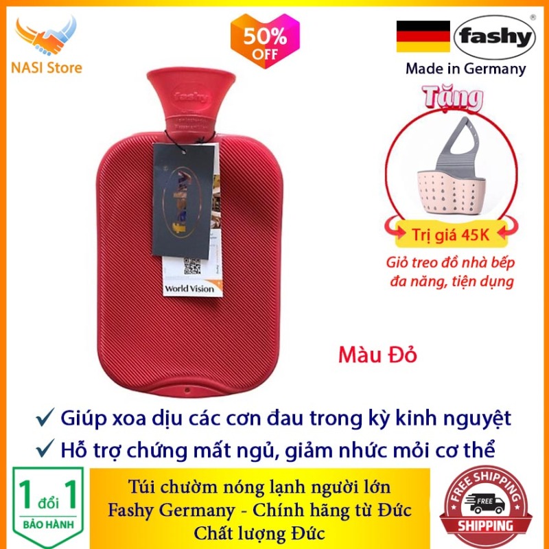 Giá bán Túi Chườm Nóng Lạnh Fashy cổ điển (nhập khẩu từ Đức) - Túi chườm bụng kinh, chườm giảm đau, chườm bụng sau sinh, túi chườm nước nóng, túi chườm đa năng - NASI Store