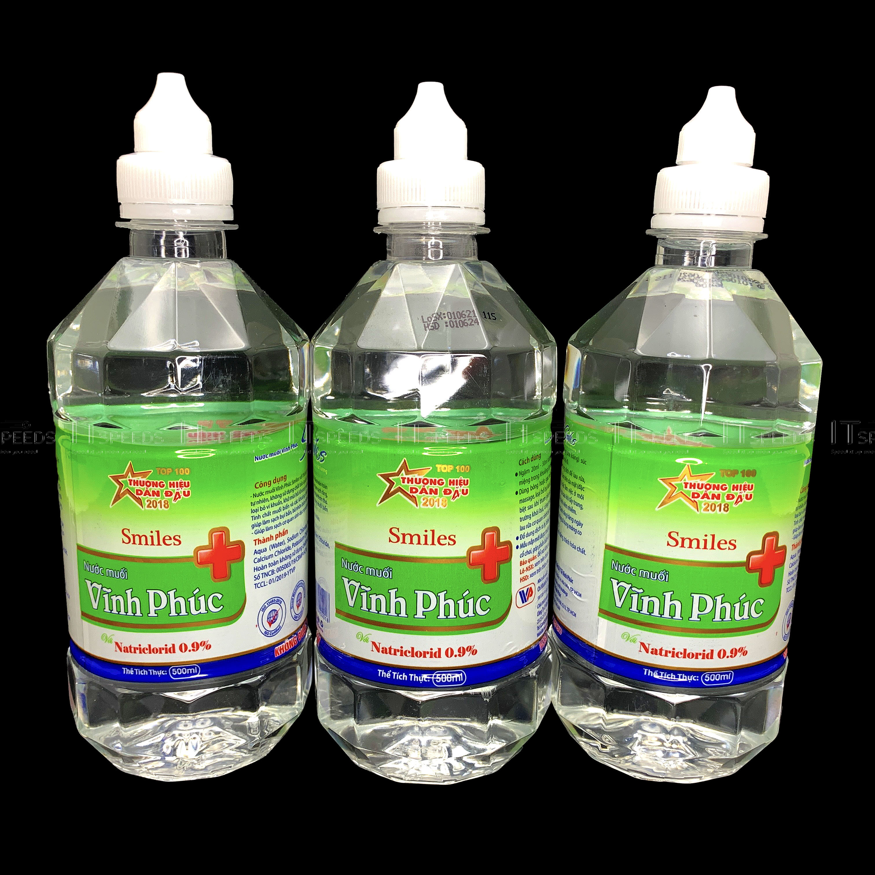 Nước muối Vĩnh Phúc Smiles Natriclorid 0.9% 500ml