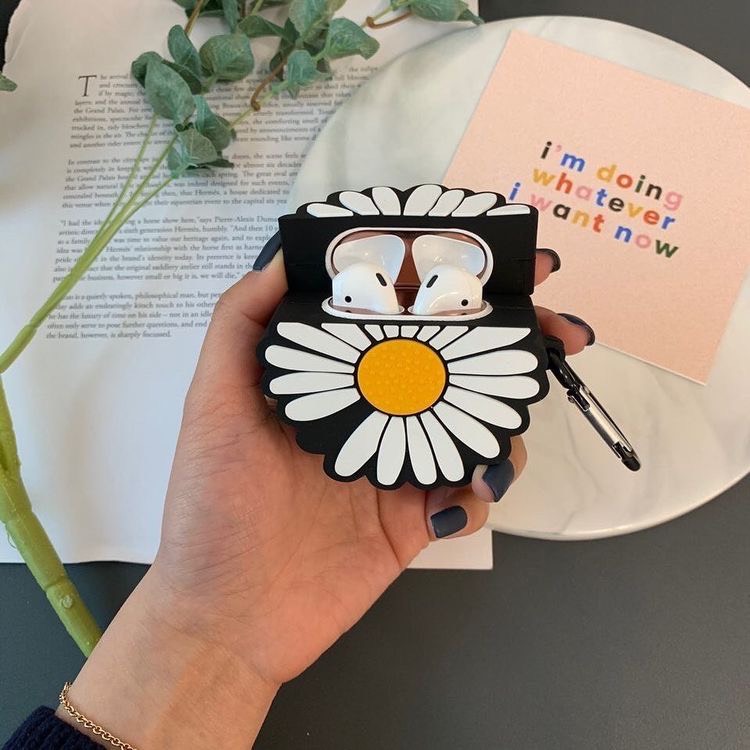 Case airpods 1/2 hoa cúc GD - vỏ bảo vệ hộp đựng tai nghe airpod 1/2, i11, i12, i13