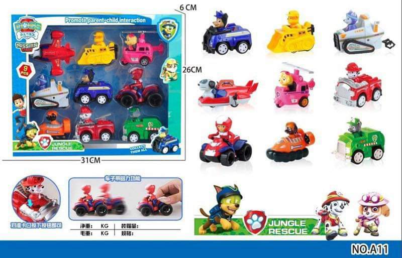Bộ 6 xe chú chó cứu hộ
