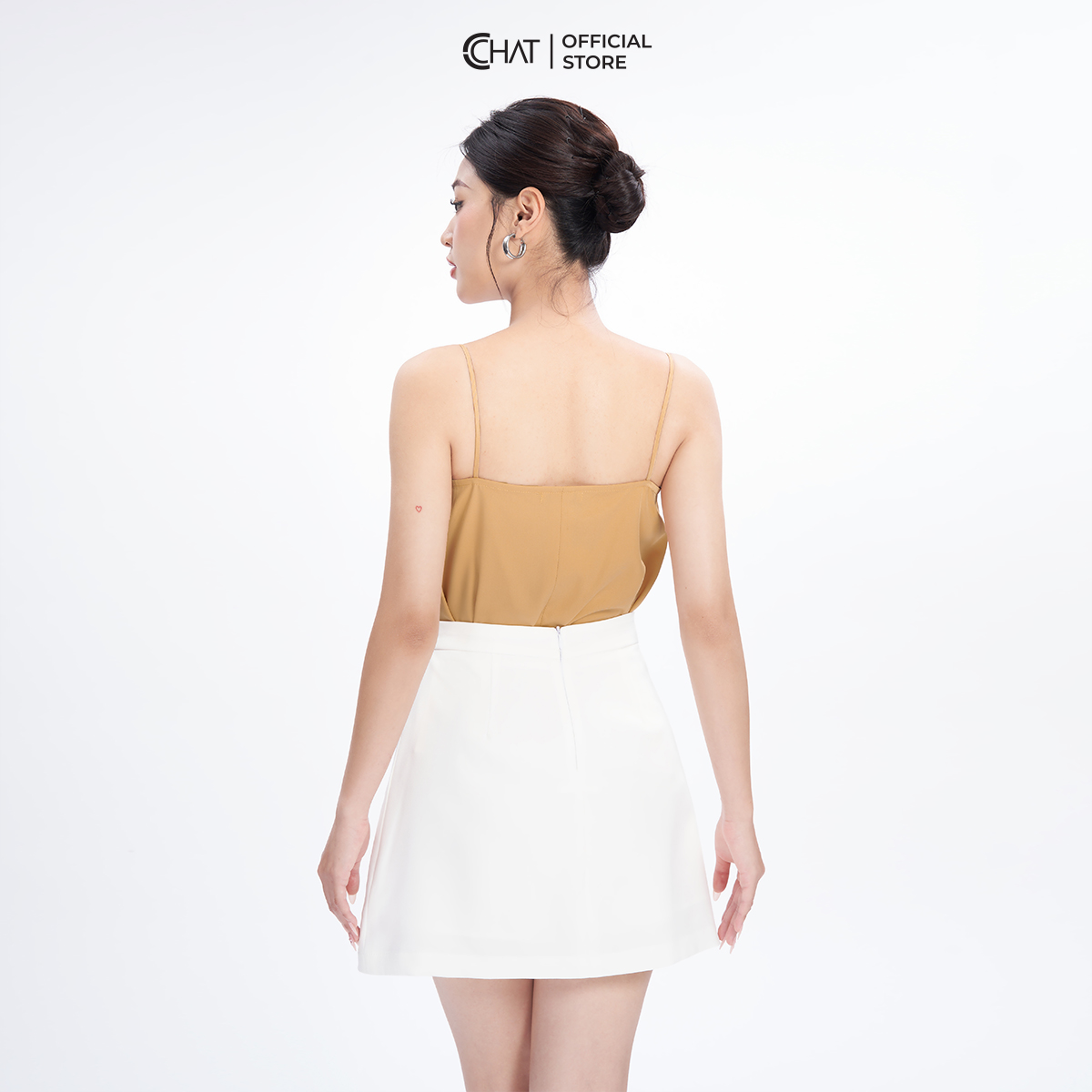 Áo 2 Dây CChat Kiểu Phối Đai Nẹp Chất Mango Cao Cấp 92AAE2001ST