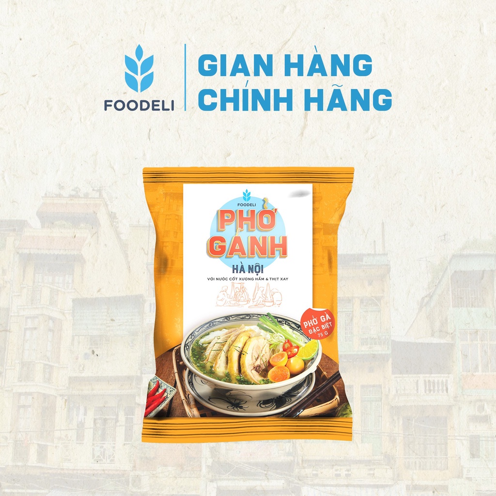 Phở Gánh Hà Nội ăn liền - Phở Gà Đặc Biệt (Thùng 24x75Gr)