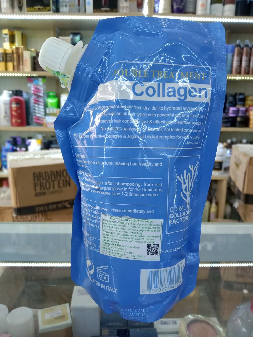Hấp dầu túi collagen phục hòi tóc hư tổn DIVA