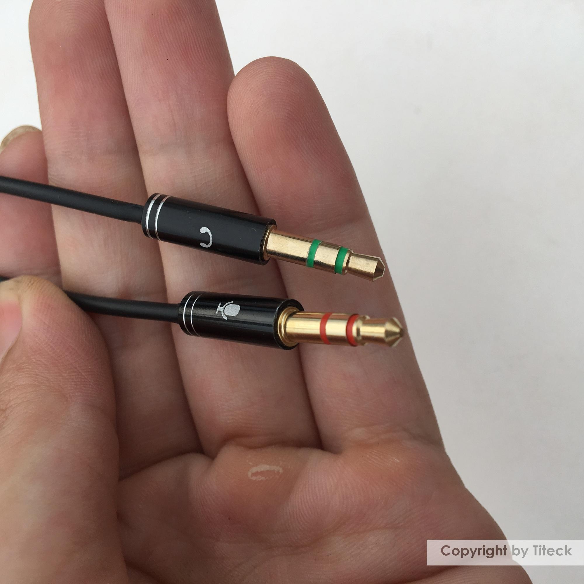 Cáp gộp Audio và Mic 3.5mm