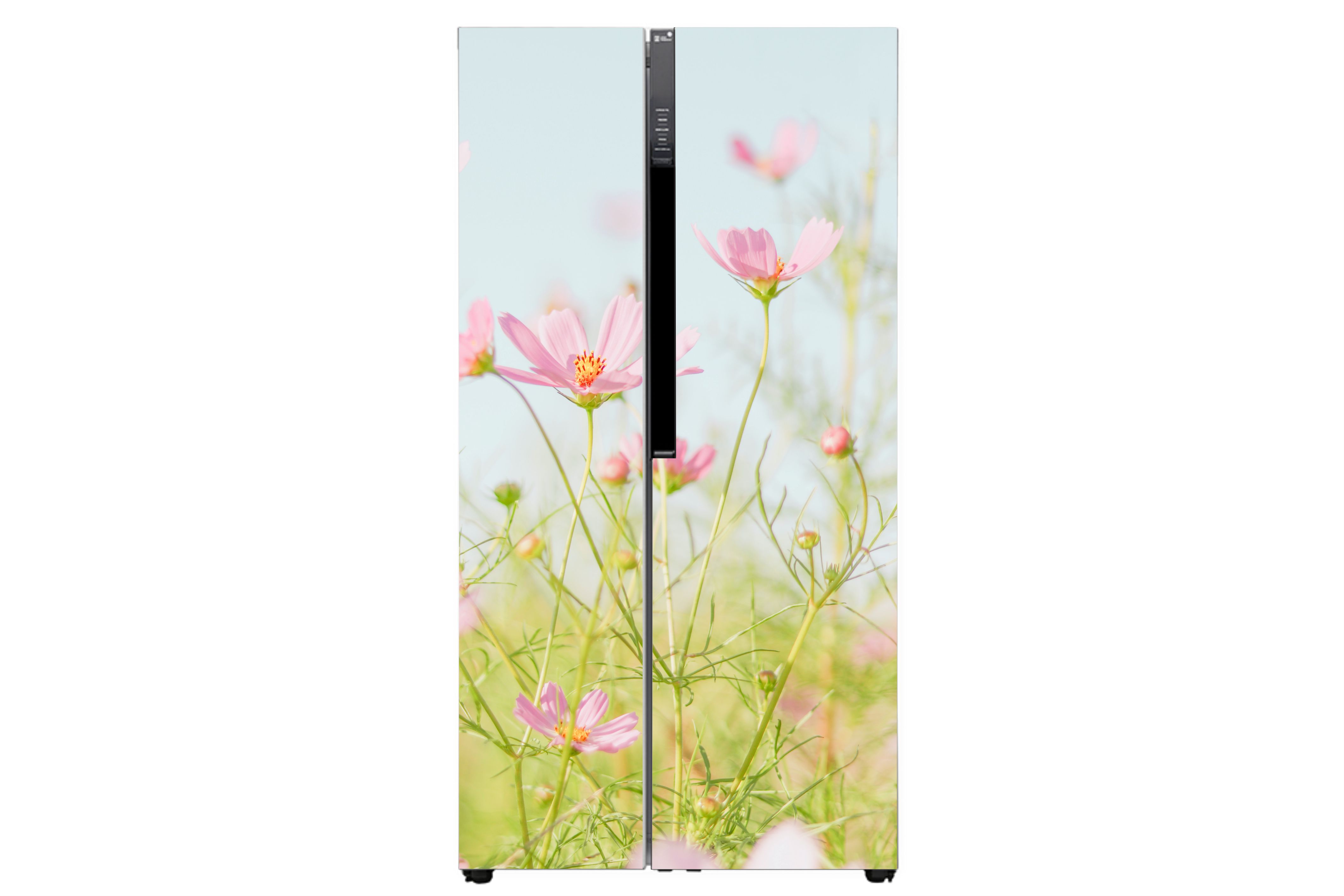 Miếng dán tủ lạnh 3D tủ side by side 2 cánh lớn, tủ 4 cánh không thấm nước siêu bền đẹp