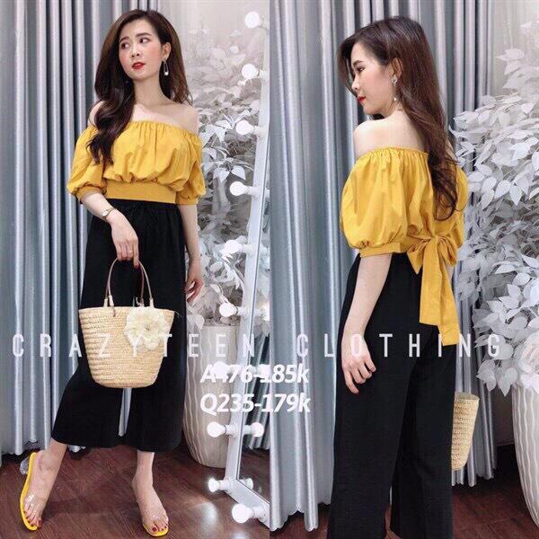 Sét bộ kate áo cột nơ sau lưng-MTB