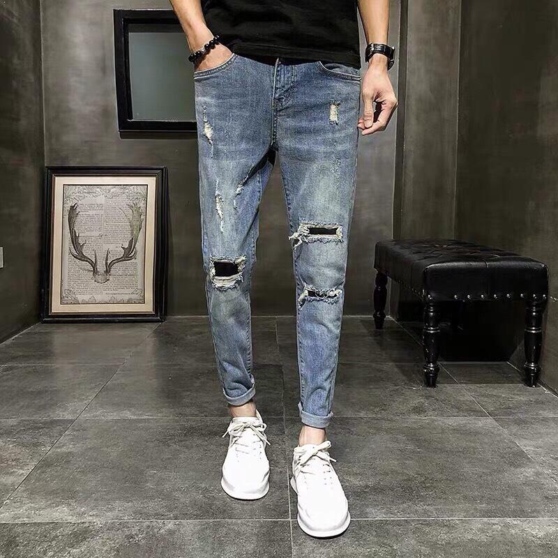 [HCM]quần jean nam xanh xám rách xướcphong cách ms 8666 ANN violet_fashion