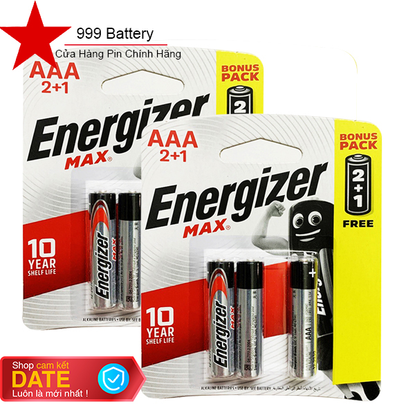 Combo 2 vỉ pin AAA Energizer Alkaline chính hãng