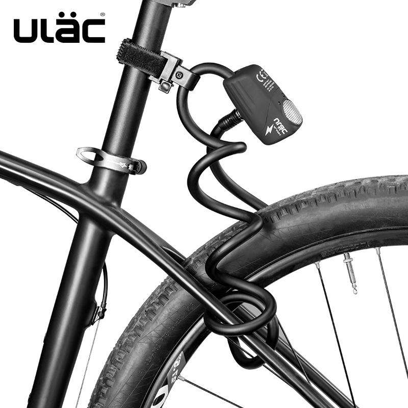 ULAC Bike Lock Alarm Security Cable Cycling Motorcycle Bold 5/7 Anti-theft Cycle Lock Alloy Waterproof Electric Bicycle Padlock