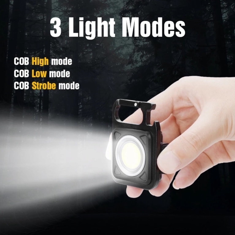 [Móc Chìa Khoá] Đèn Pin LED COB Mini 800   Sạc Cổng USB Tiện Dụng