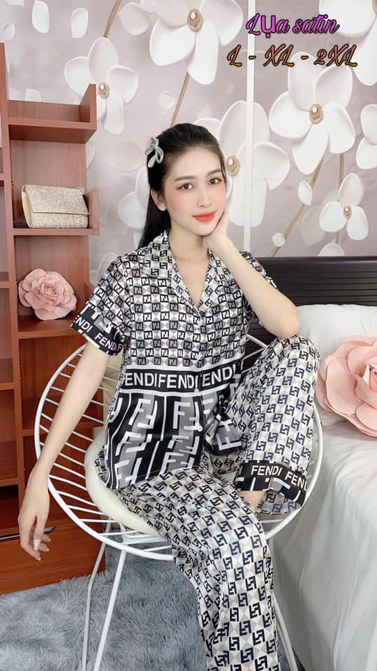 BỘ PIJAMA LỤA SATIN CAO CẤP - TAY NGẮN (TỪ 56-75KG)