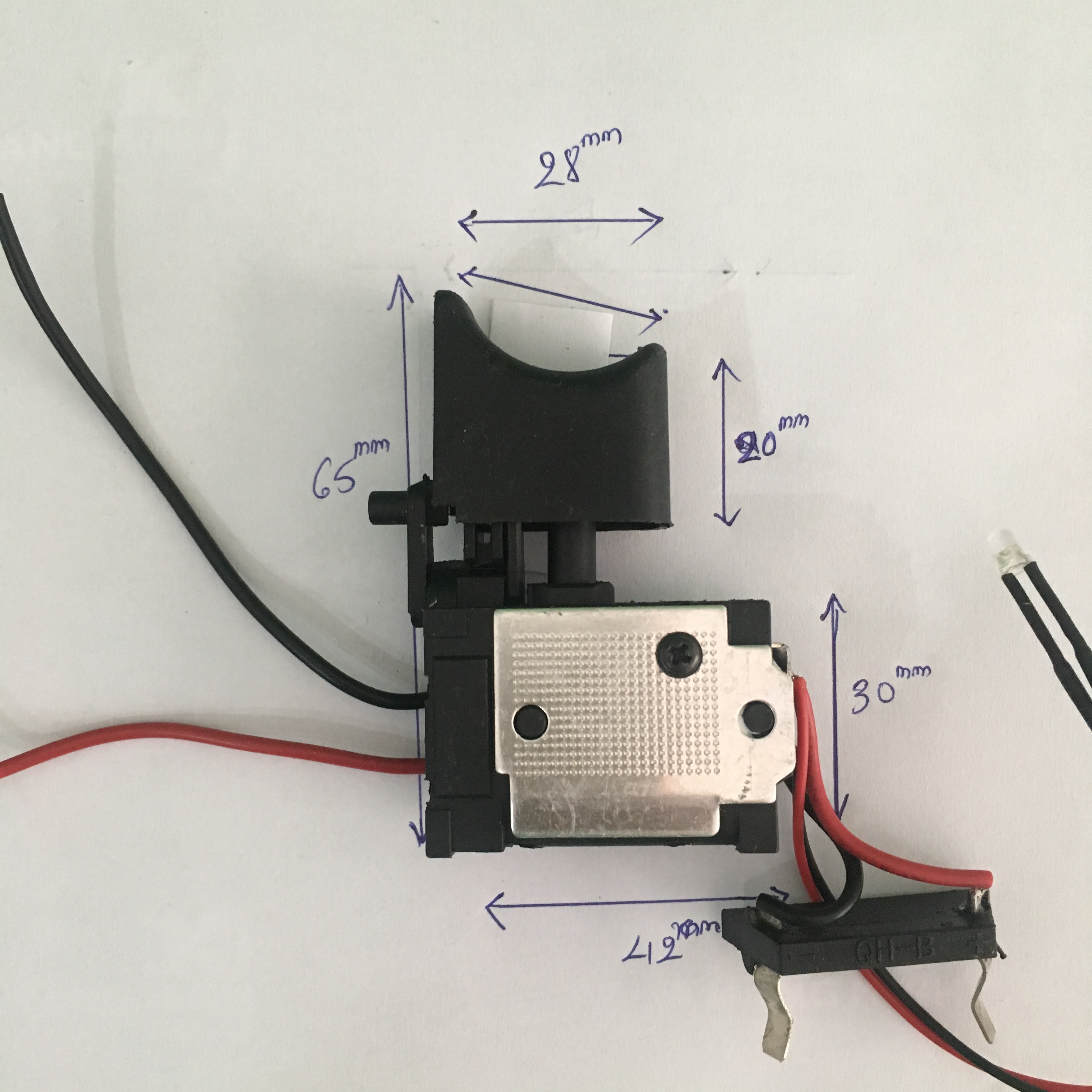 Công Tắc cò máy khoan pin đa năng 7.2V - 21V 15A max