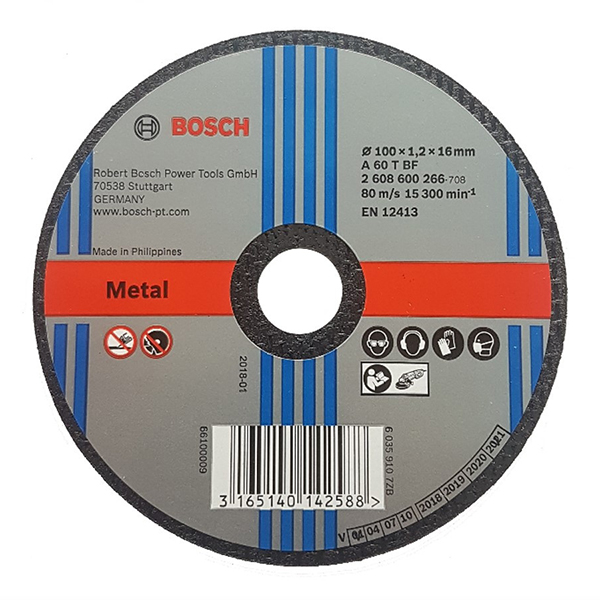 Đá cắt sắt Bosch 2608600266 100x16x1.2mm