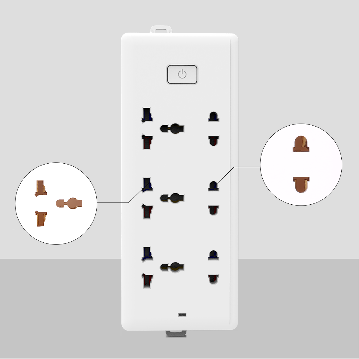 Ổ cắm điện Deli - dây 2m/3m/5m - 1 chiếc - E18339(02)/ E18339(03)/ E18339(05)
