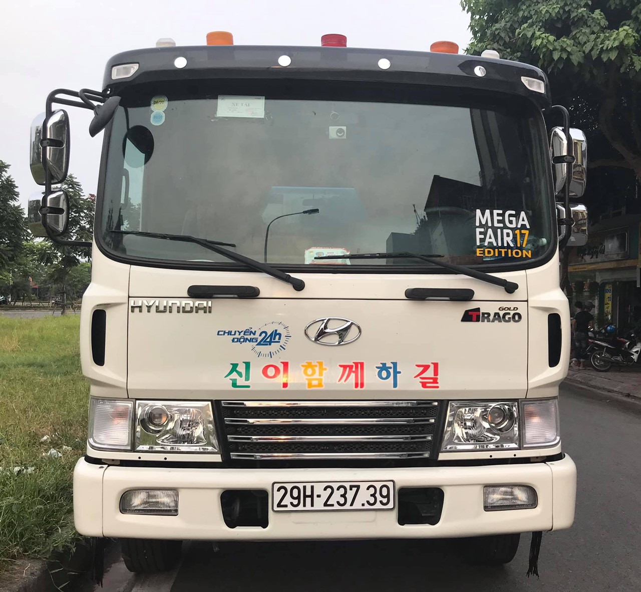 Chữ HÀN QUỐC phản quang , tem dán xe tải