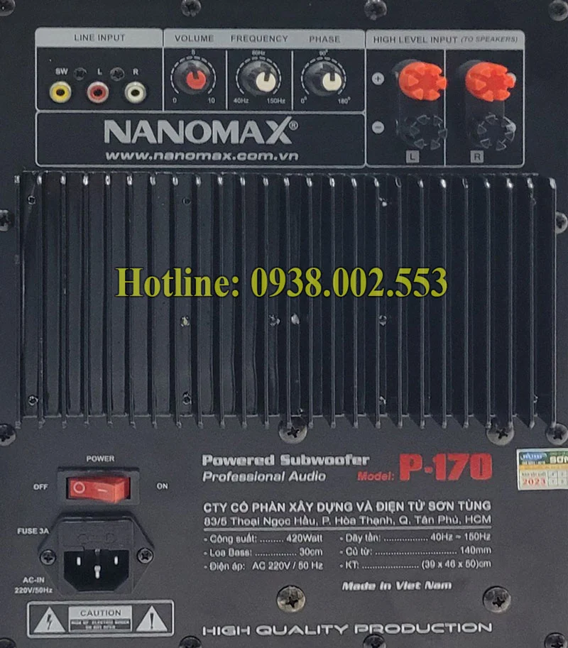 Loa Sub Nanomax P170 cao cấp