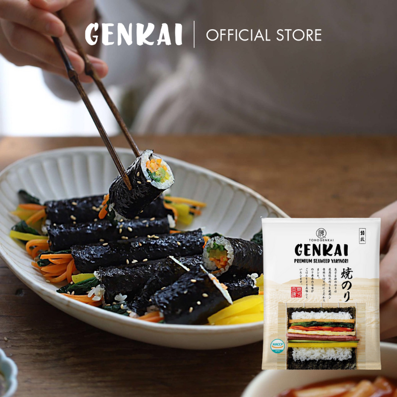 Rong Biển Cuộn Cơm Hàn Quốc Genkai 20g ( 8-9 Lá)