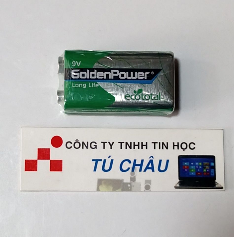 Pin 9V GoldenPower (6F22 - G6F22 9V)  - Pin Vuông) (CHÍNH HÃNG)