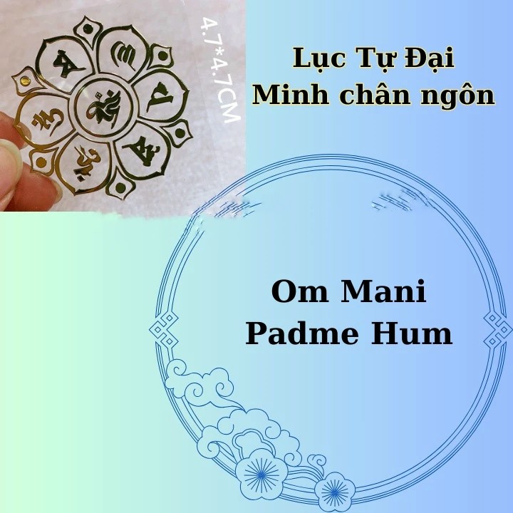 Miếng dán chú lăng nghiêm, Miếng dán chủng tự Om mani