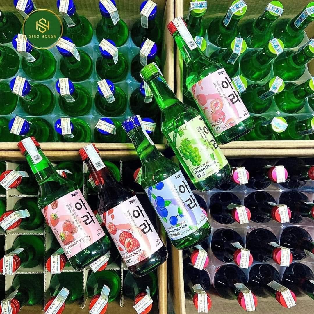 SoJu ( Sochu ) Hàn Quốc Đủ Các Vị Trái Cây 360ml