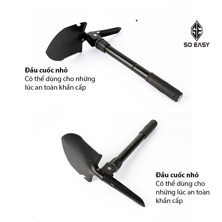 [HCM]Xẻng đi phượt 4in1 xếp gọn