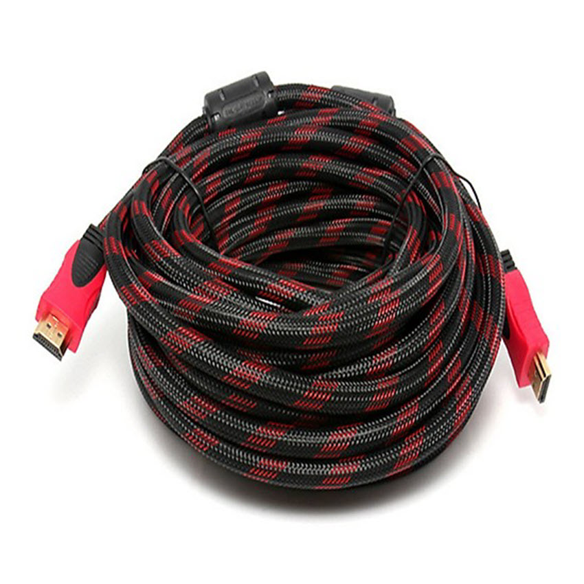 Cáp HDMI dài 30m dây lưới tròn