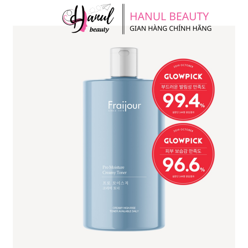 Toner Sữa Cám Gạo FRAIJOUR Dưỡng Ẩm và Dưỡng Trắng Da PRO MOISTURE CREAMY TONER 500ml giá rẻ