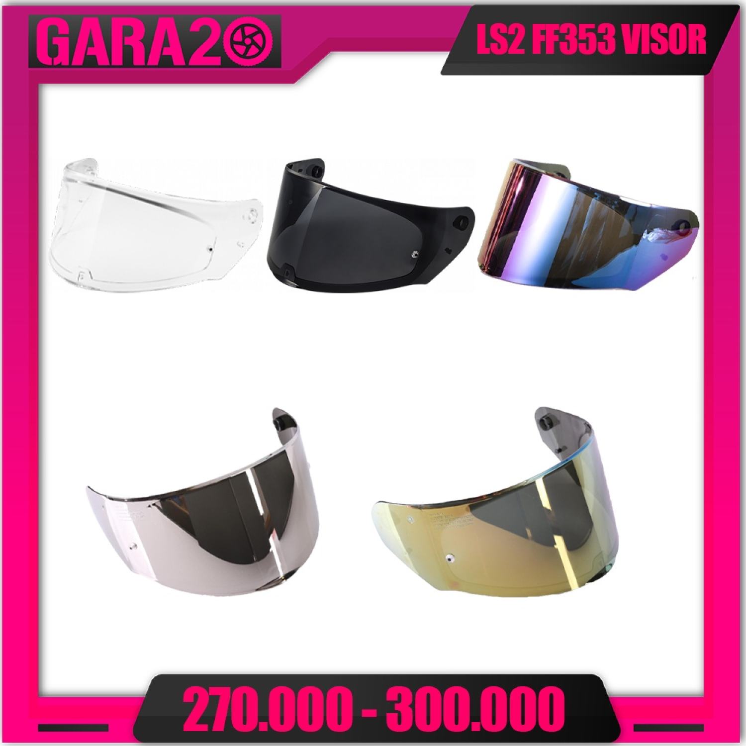 KÍNH CHẮN LS2 FF353/FF320/FF800 (KHÔNG BAO GỒM MŨ BẢO HIỂM) - GARA20